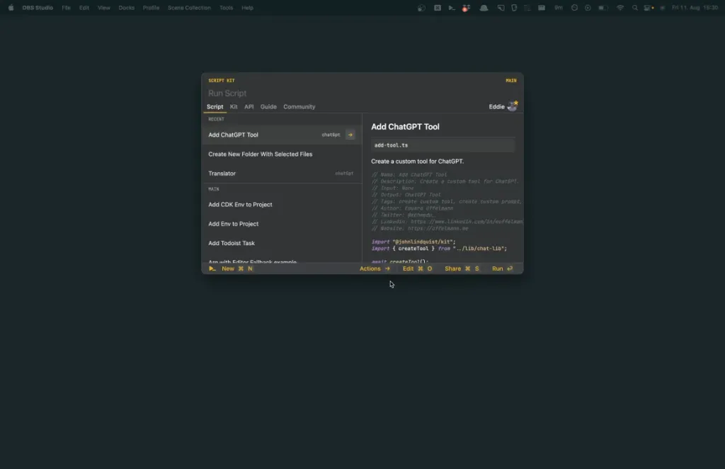 Tool: Add ChatGPT Tool, Create a custom tool for ChatGPT. Video placeholder